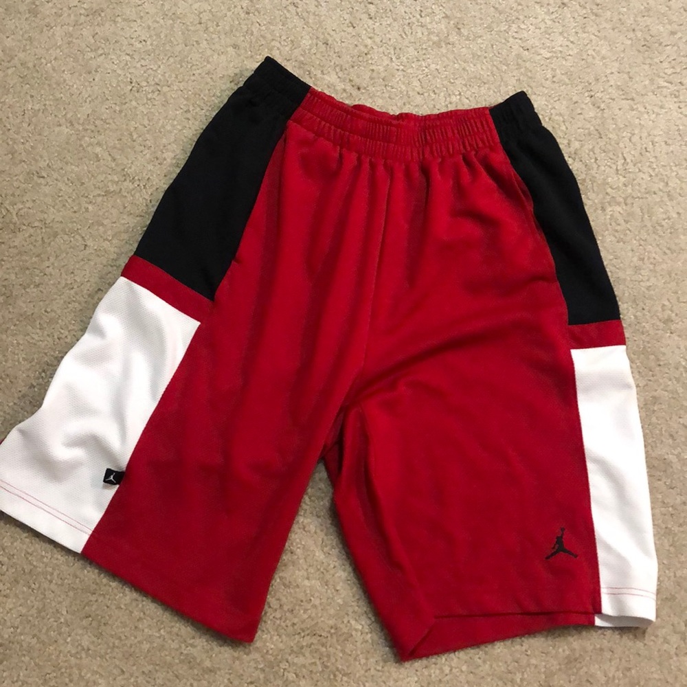 Red Air Jordan Shorts, Size Medium